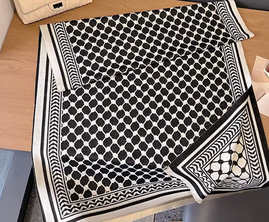 Keffiyeh shawl (double sided)