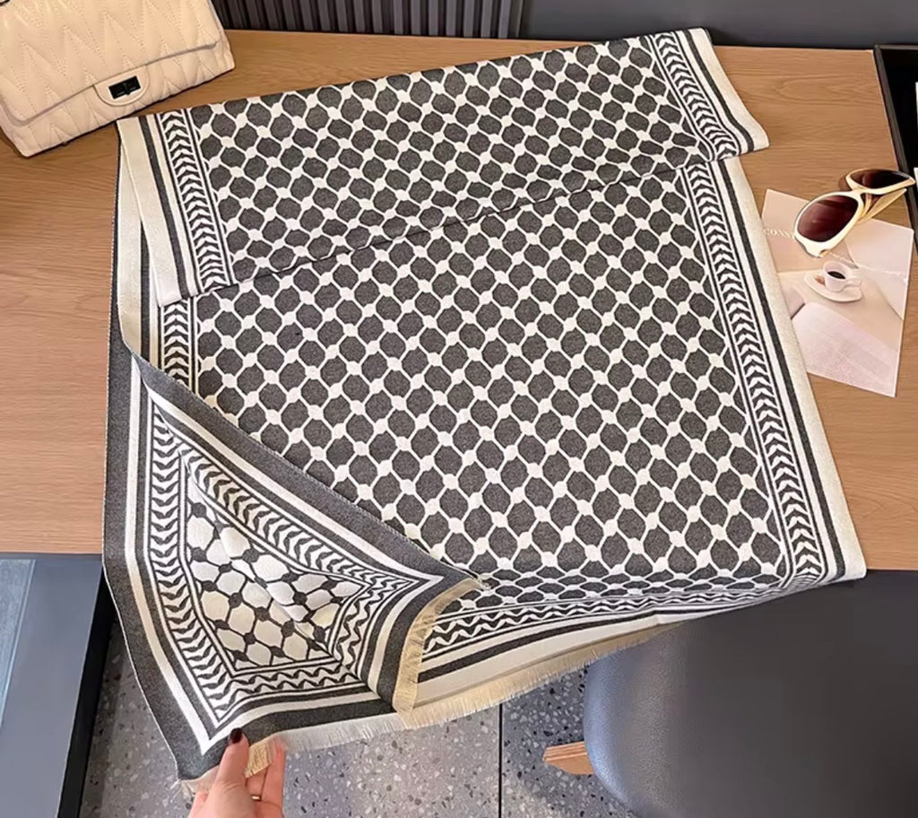 Keffiyeh shawl (double sided)