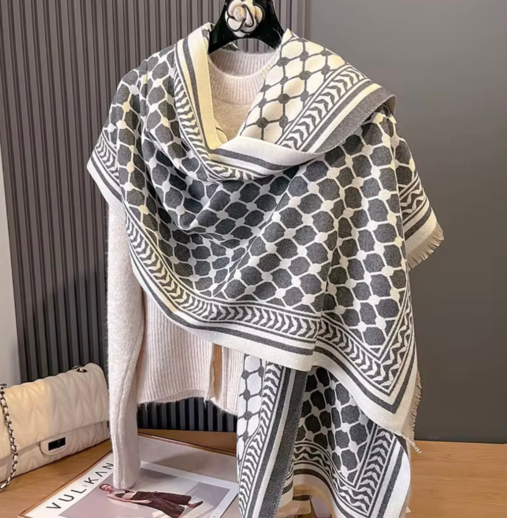Keffiyeh shawl (double sided)
