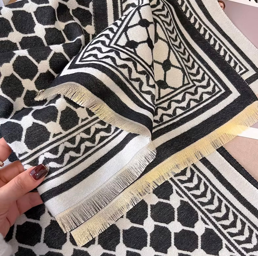 Keffiyeh shawl (double sided)