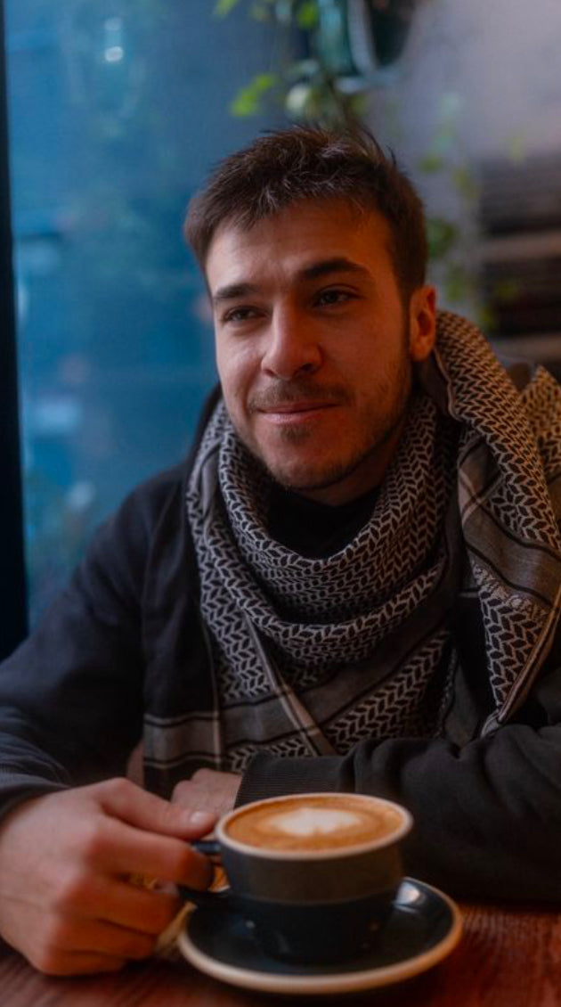 Keffiyeh - Casablanca (White On Black)