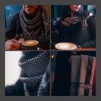 Keffiyeh - Casablanca (White On Black)