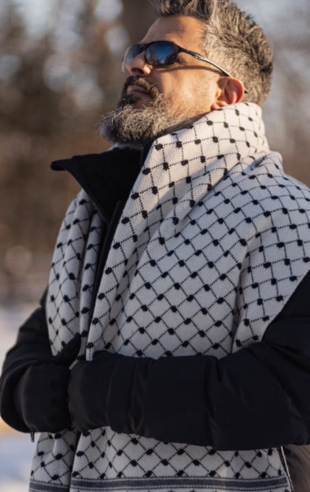 Premium Winter Keffiyeh - Traditional Palestinian Pattern