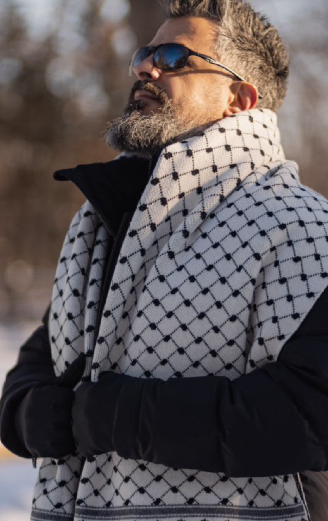Premium Winter Keffiyeh - Traditional Palestinian Pattern